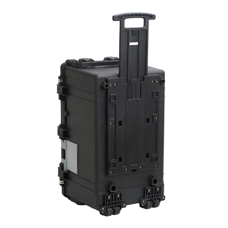 Rodas de caixa plástica à prova d'água Equipamento fotográfico duro Caixa de ferramentas EVA